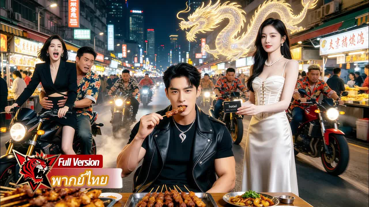 ขอทานกำลังกินบาร์บีคิวถูกมาเฟียรังแก ไม่มีใครคิดว่าเขาคือราชามังกรเพิ่งปลดประจำการ backdrop